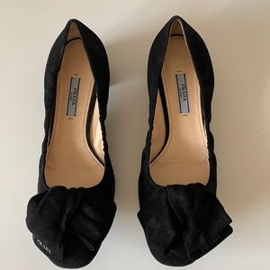 Prada calzature Donna black suede pump